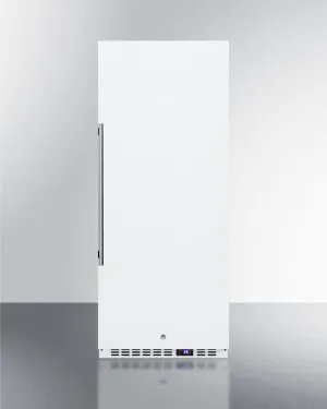 Summit FFAR12W 10.1 Cu.Ft. Commercial All-Refrigerator With Stainless Steel Interior, White Exterior, Digital Thermostat, Lock, And Automatic Defrost Operation