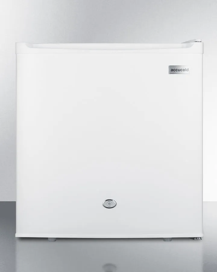 Summit FFAR23L Compact 1.7 Cu.Ft. All-Refrigerator In White With Automatic Defrost, Front Lock, And Flat Door Liner