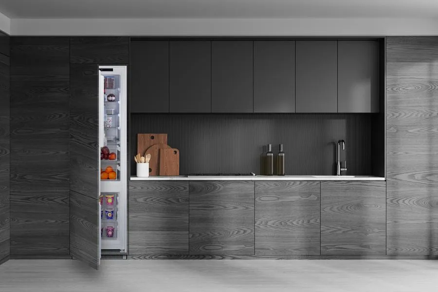 Summit FFBF11NTLHD 24" Wide Fully Integrated Bottom Mount Refrigerator-Freezer (Panel Not Included)