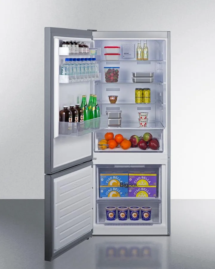Summit FFBF154SSLHD 28" Wide Bottom Mount Refrigerator-Freezer