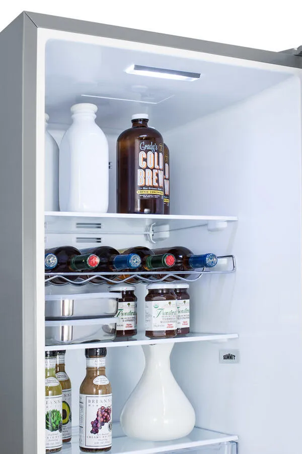 Summit FFBF192SSBIIM 24" Wide Built-In Bottom Freezer Refrigerator With Icemaker