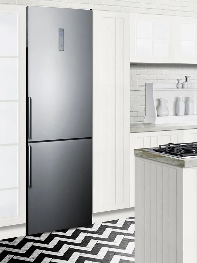 Summit FFBF192SSBIIM 24" Wide Built-In Bottom Freezer Refrigerator With Icemaker