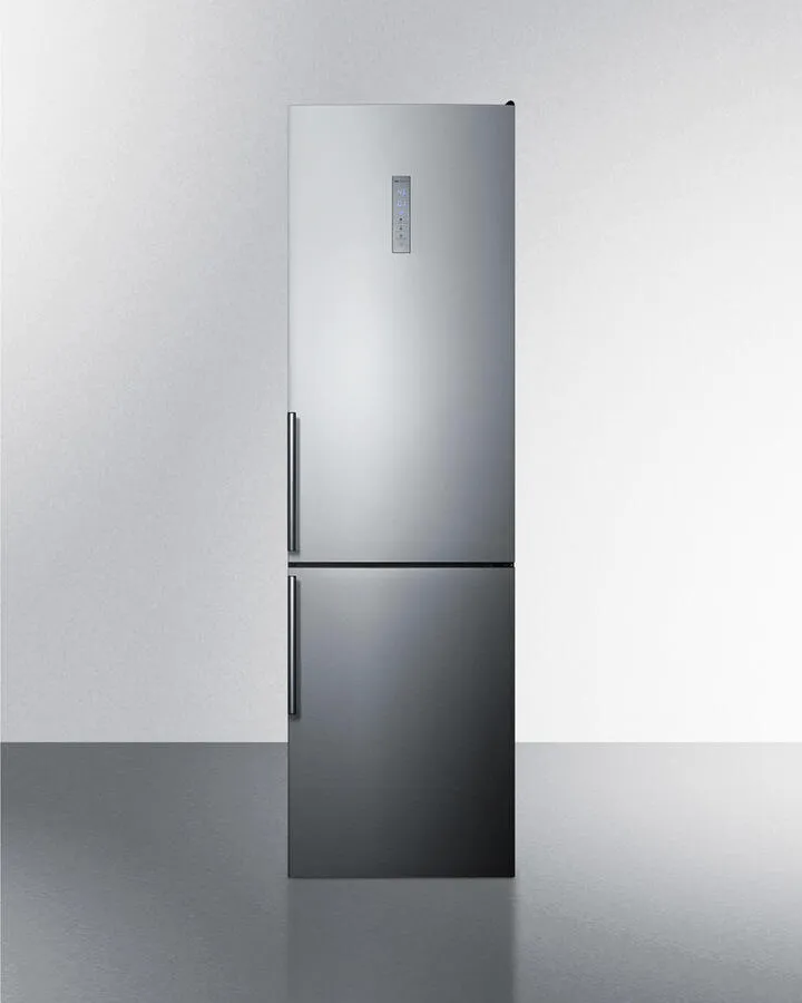 Summit FFBF192SSBIIM 24" Wide Built-In Bottom Freezer Refrigerator With Icemaker