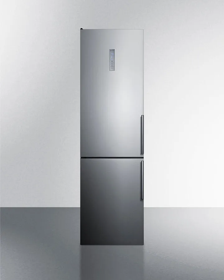 Summit FFBF192SSBILHD 24" Wide Built-In Bottom Freezer Refrigerator