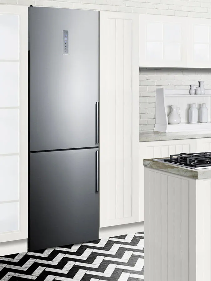 Summit FFBF192SSBILHD 24" Wide Built-In Bottom Freezer Refrigerator