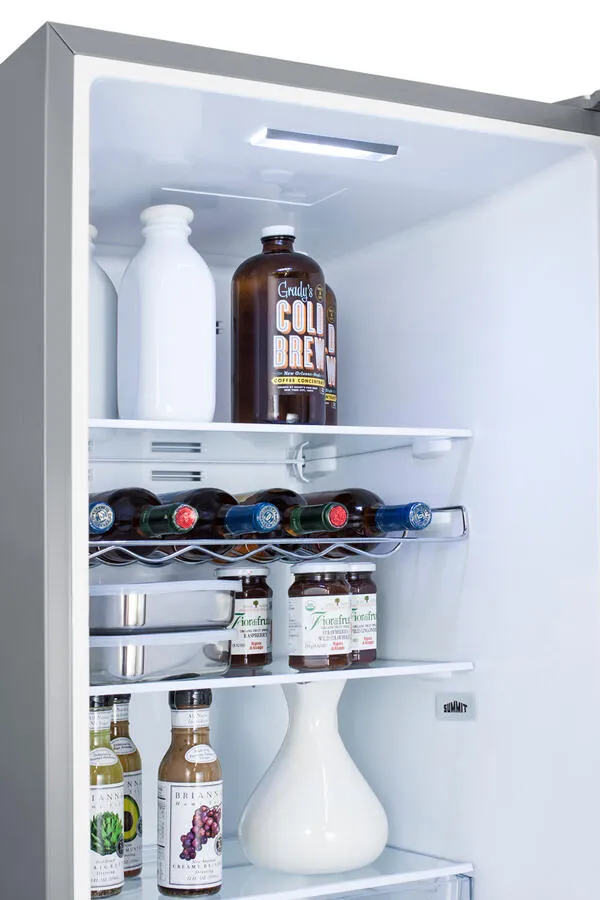 Summit FFBF192SSBILHD 24" Wide Built-In Bottom Freezer Refrigerator