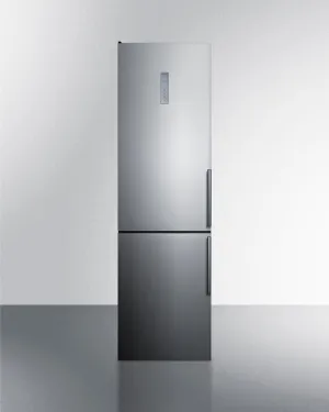 Summit FFBF192SSBILHD 24" Wide Built-In Bottom Freezer Refrigerator