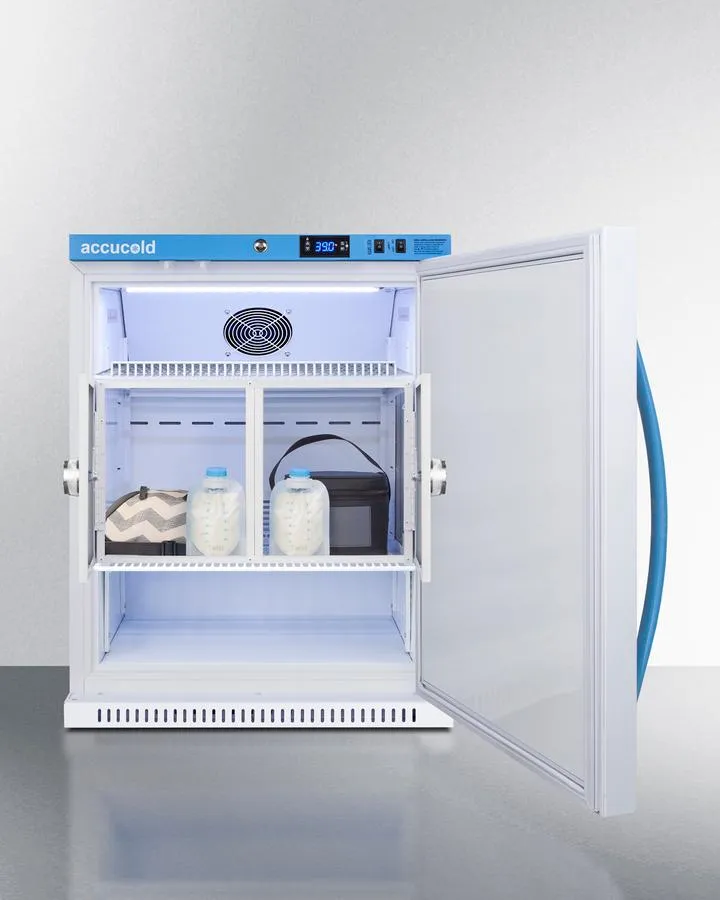 Summit MLRS62BIADAMCLK 6 Cu.Ft. Momcube Breast Milk Refrigerator, Ada Height