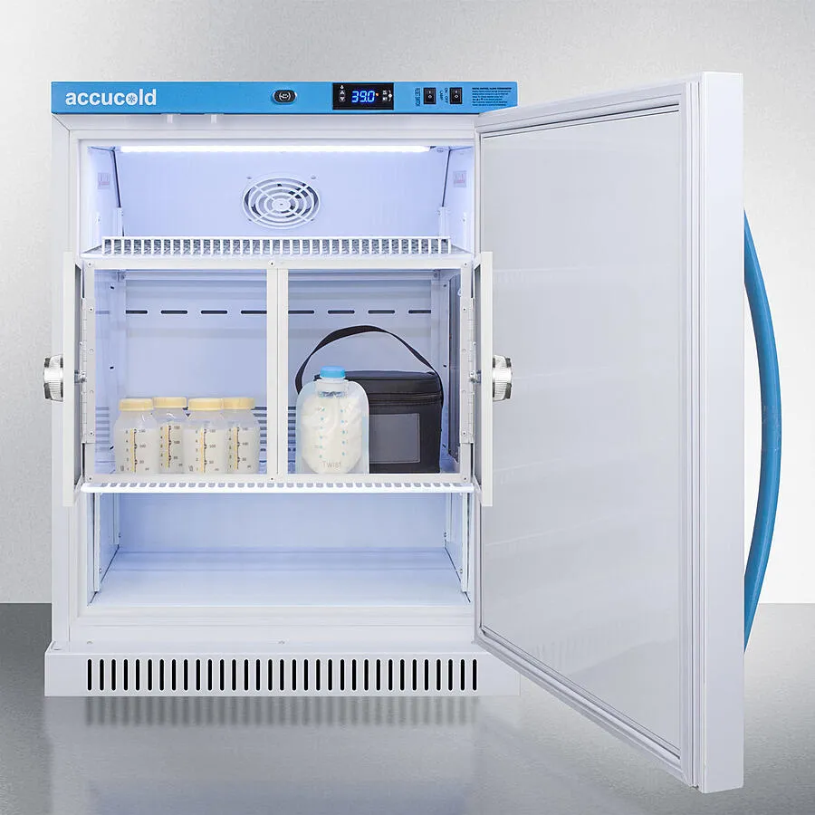 Summit MLRS6MCLK 6 Cu.Ft. Momcube Breast Milk Refrigerator, Ada Height