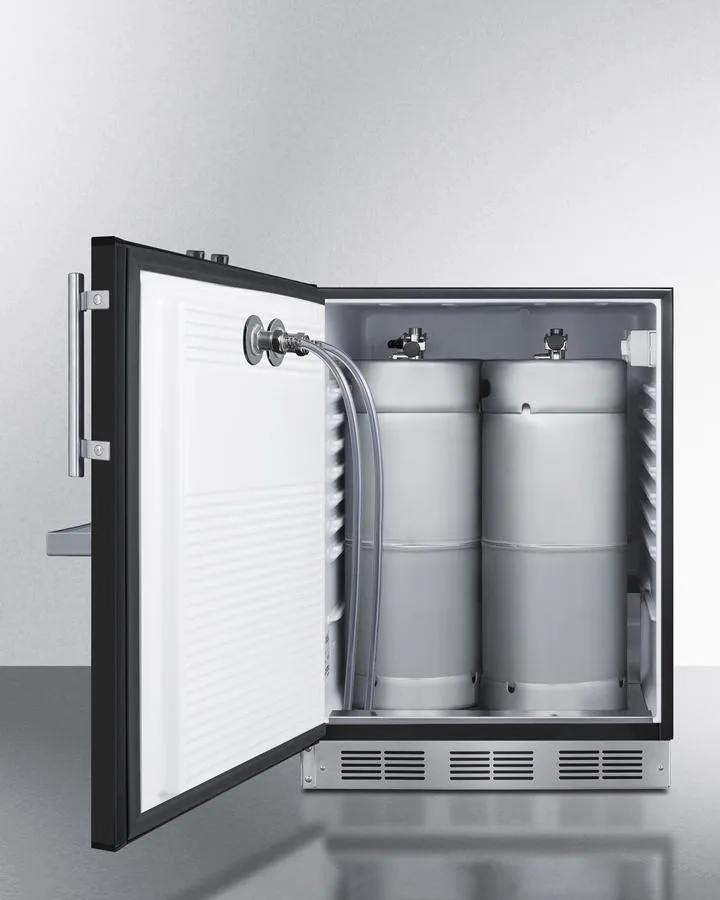 Summit SBC58BFRTPADALHD 24" Wide Front Tap Built-In Beer Kegerator, Ada-Compliant