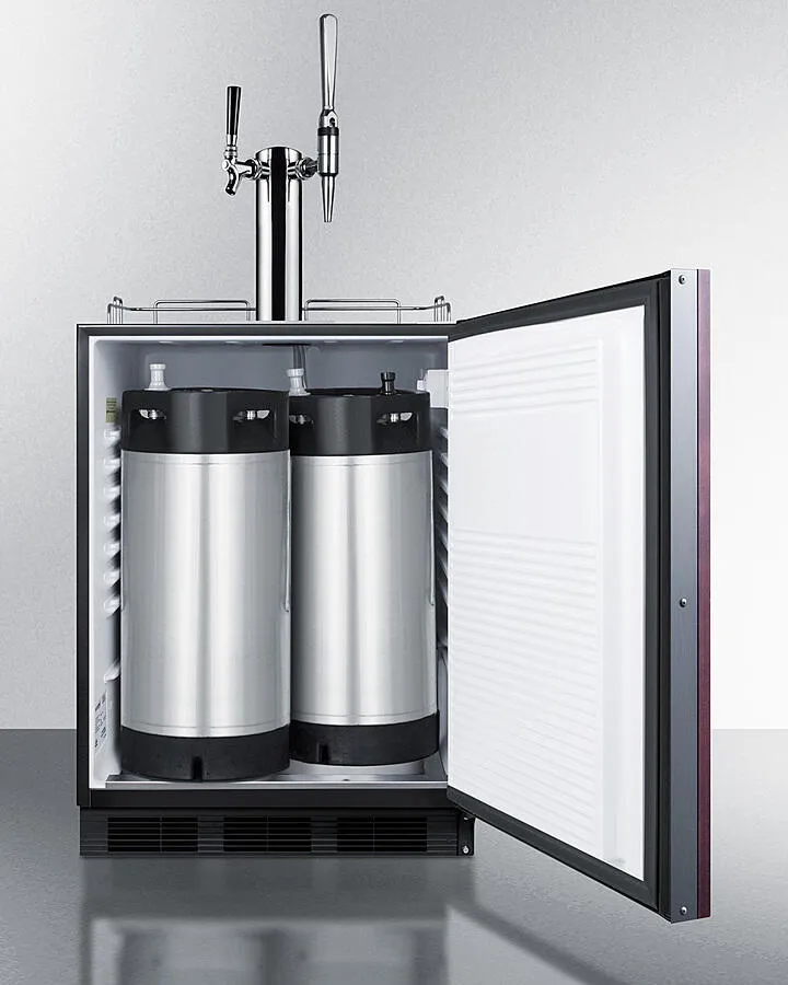 Summit SBC58BLBIADAIFCMTWIN 24" Wide Built-In Coffee Kegerator, Ada Compliant