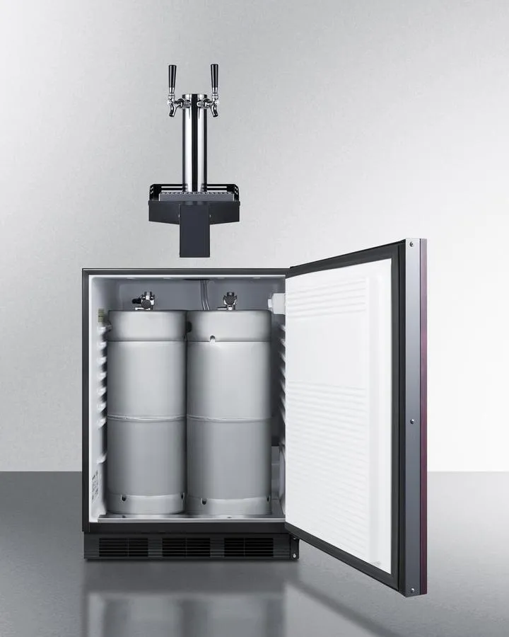 Summit SBC58BLIFFLTWADA 24" Wide Built-In Floating Tap Beer Kegerator, Ada-Compliant
