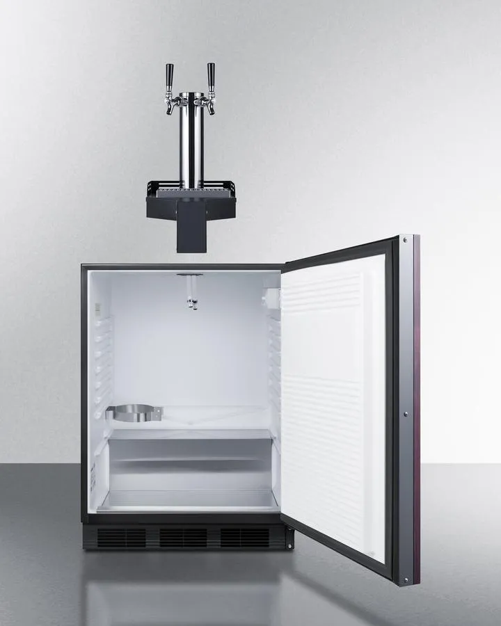 Summit SBC58BLIFFLTWCFADA 24" Wide Built-In Floating Tap Cold Brew Kegerator, Ada-Compliant