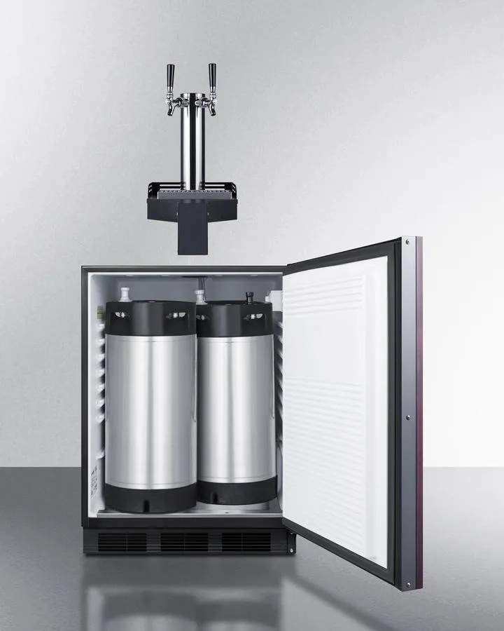 Summit SBC58BLIFFLTWCFADA 24" Wide Built-In Floating Tap Cold Brew Kegerator, Ada-Compliant