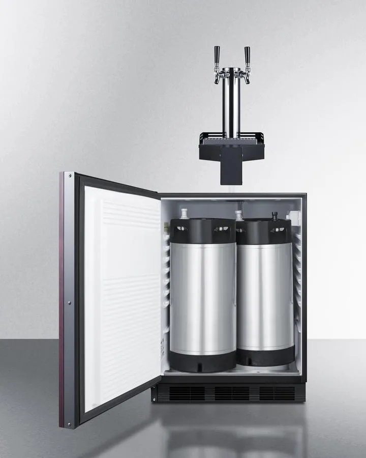Summit SBC58BLIFFLTWCFADALHD 24" Wide Built-In Floating Tap Cold Brew Kegerator, Ada-Compliant