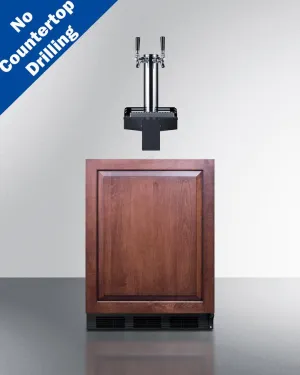 Summit SBC58BLIFFLTWCFADALHD 24" Wide Built-In Floating Tap Cold Brew Kegerator, Ada-Compliant