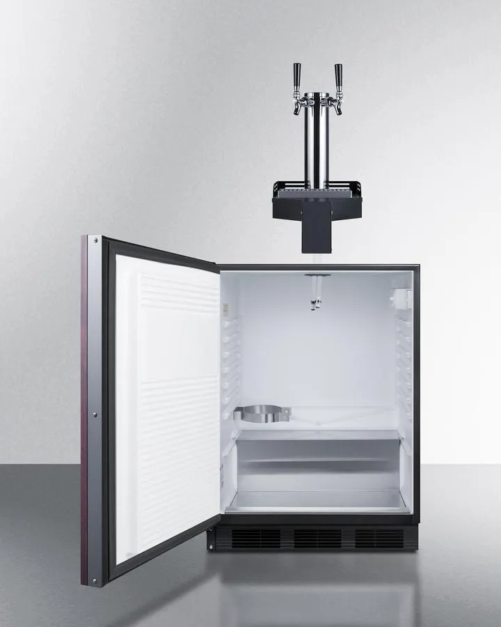 Summit SBC58BLIFFLTWCFADALHD 24" Wide Built-In Floating Tap Cold Brew Kegerator, Ada-Compliant