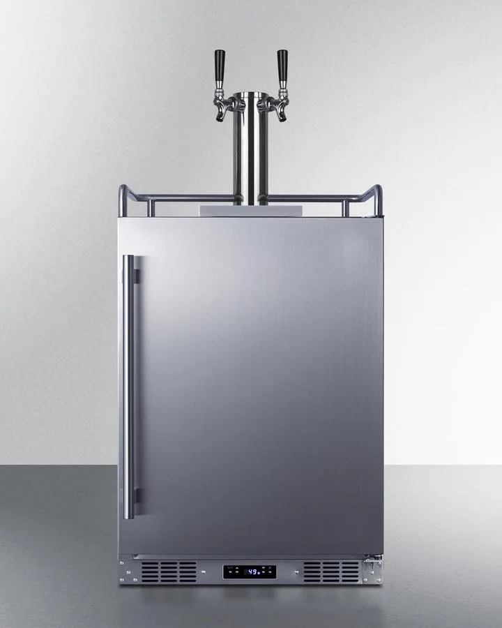 Summit SBC683OSTWIN 24" Wide Built-In Outdoor Beer Kegerator
