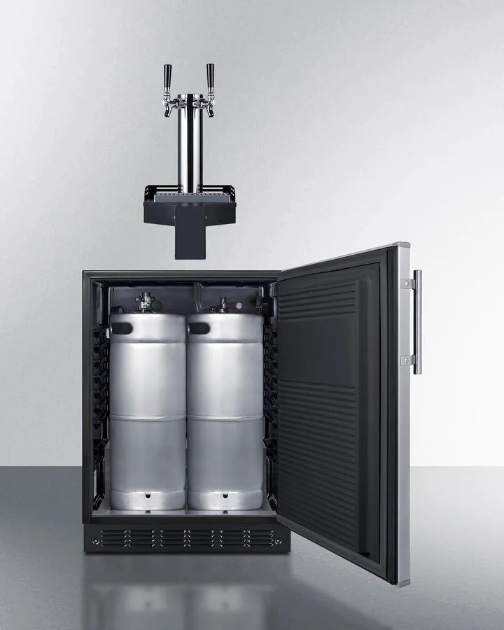 Summit SBC7BRSFLTWADA 24" Wide Built-In Floating Tap Beer Kegerator, Ada-Compliant