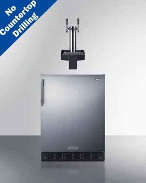 Summit SBC7BRSFLTWADA 24" Wide Built-In Floating Tap Beer Kegerator, Ada-Compliant