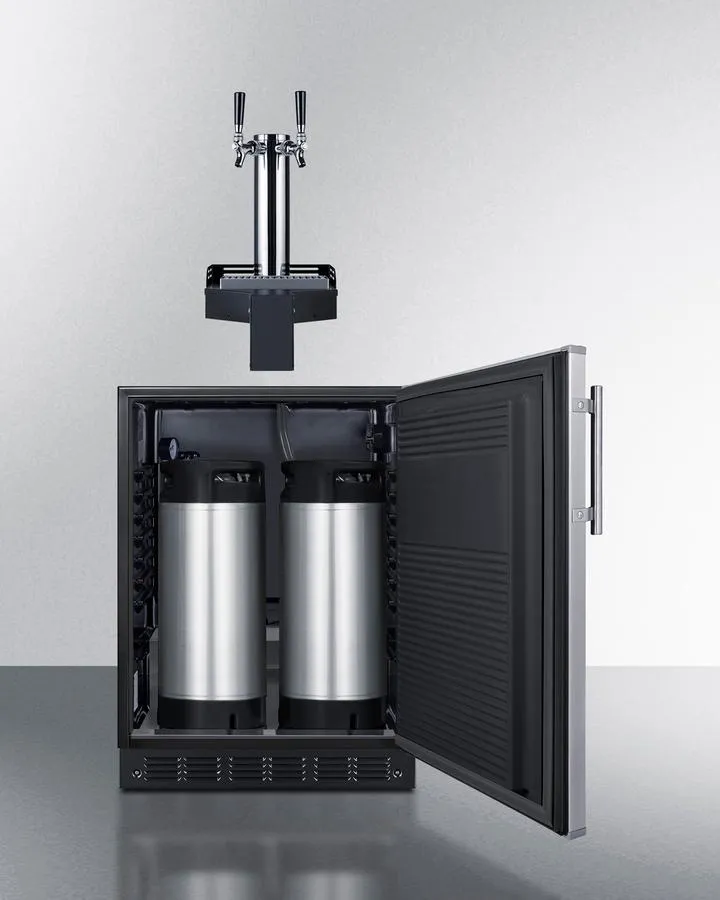 Summit SBC7BRSFLTWCFADA 24" Wide Built-In Floating Tap Cold Brew Kegerator, Ada-Compliant