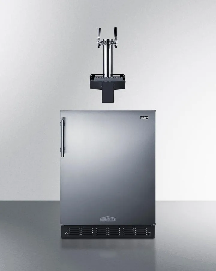 Summit SBC7BRSFLTWCFADA 24" Wide Built-In Floating Tap Cold Brew Kegerator, Ada-Compliant