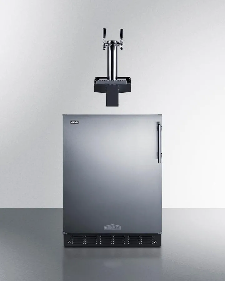 Summit SBC7BRSFLTWCFADALHD 24" Wide Built-In Floating Tap Cold Brew Kegerator, Ada-Compliant