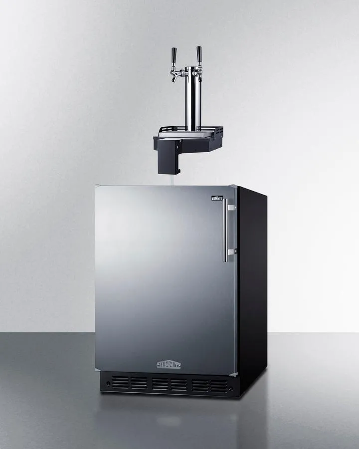 Summit SBC7BRSFLTWCFADALHD 24" Wide Built-In Floating Tap Cold Brew Kegerator, Ada-Compliant