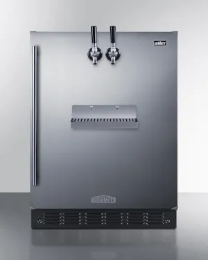 Summit SBC7BRSFRTPADA 24" Wide Front Tap Built-In Beer Kegerator, Ada-Compliant