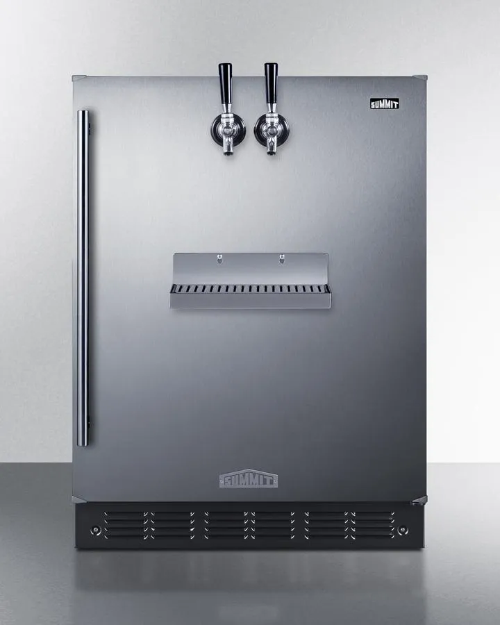 Summit SBC7BRSFRTPADA 24" Wide Front Tap Built-In Beer Kegerator, Ada-Compliant