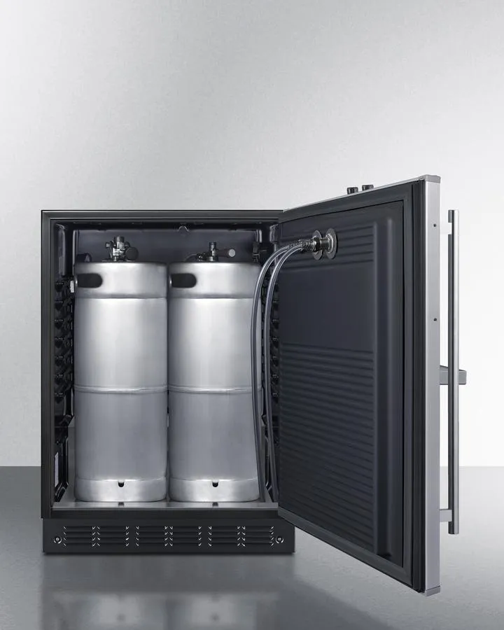 Summit SBC7BRSFRTPADA 24" Wide Front Tap Built-In Beer Kegerator, Ada-Compliant