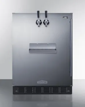 Summit SBC7BRSFRTPADALHD 24" Wide Front Tap Built-In Beer Kegerator, Ada-Compliant