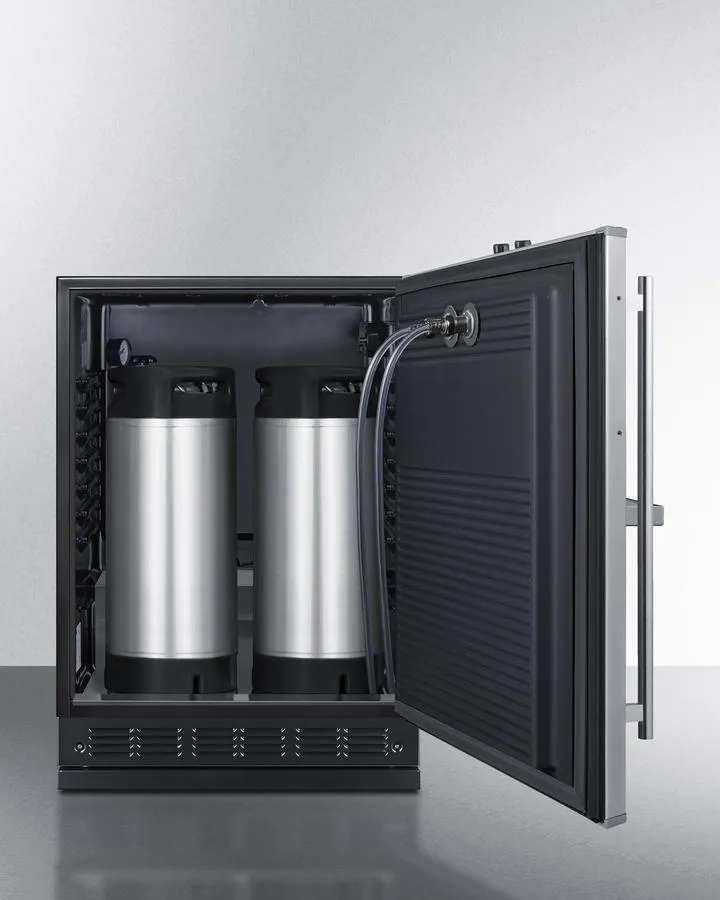 Summit SBC7BRSFRTPCF 24" Wide Front Tap Built-In Cold Brew Coffee Kegerator