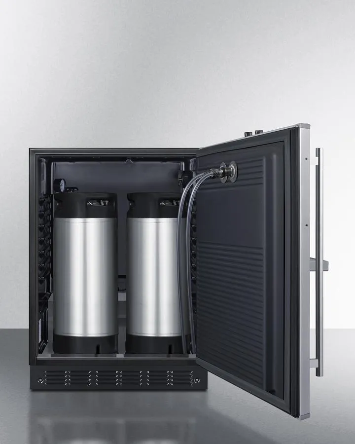 Summit SBC7BRSFRTPCFADA 24" Wide Front Tap Built-In Cold Brew Coffee Kegerator, Ada-Compliant