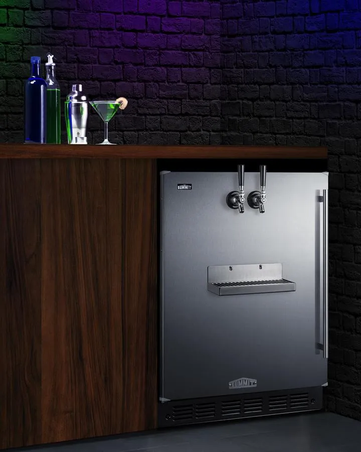 Summit SBC7BRSFRTPCFADALHD 24" Wide Front Tap Built-In Cold Brew Coffee Kegerator, Ada-Compliant