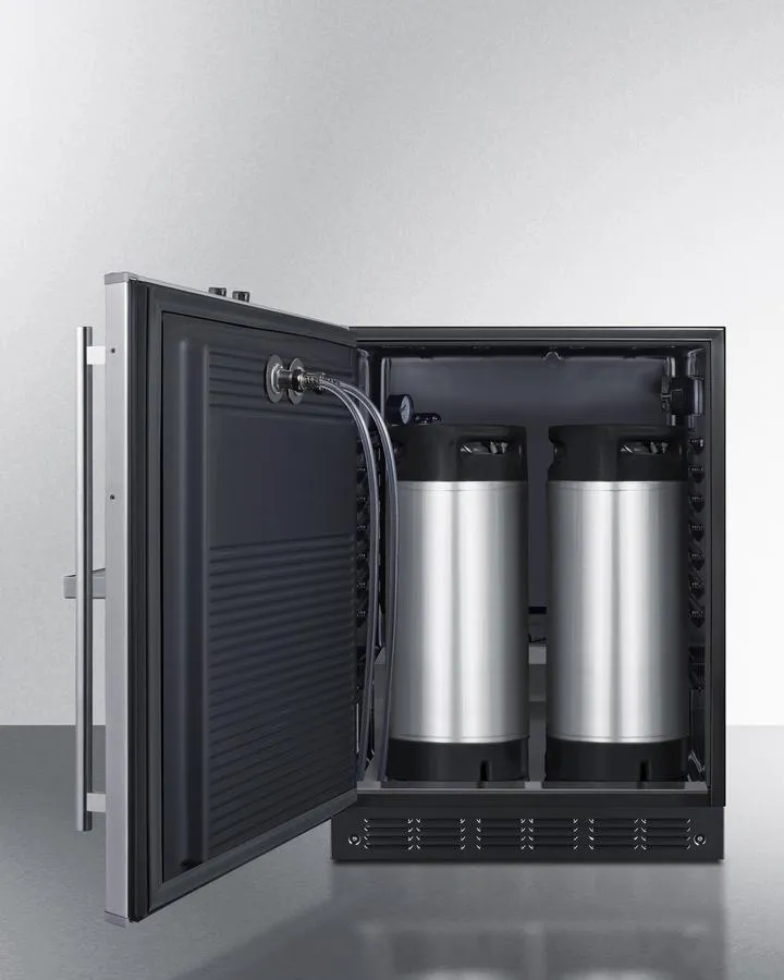 Summit SBC7BRSFRTPCFADALHD 24" Wide Front Tap Built-In Cold Brew Coffee Kegerator, Ada-Compliant