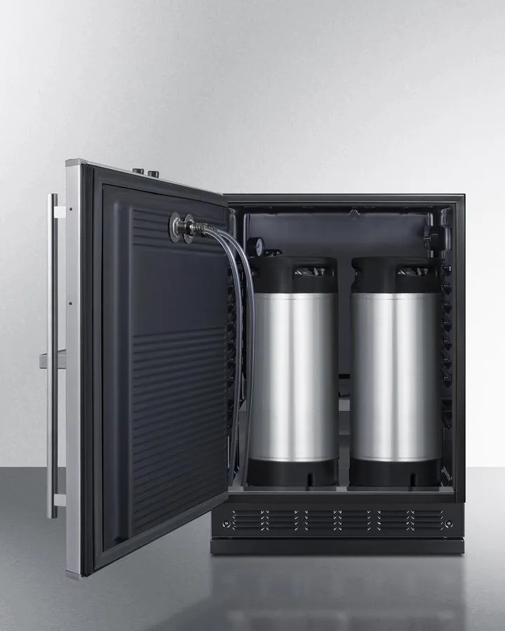 Summit SBC7BRSFRTPCFLHD 24" Wide Front Tap Built-In Cold Brew Coffee Kegerator