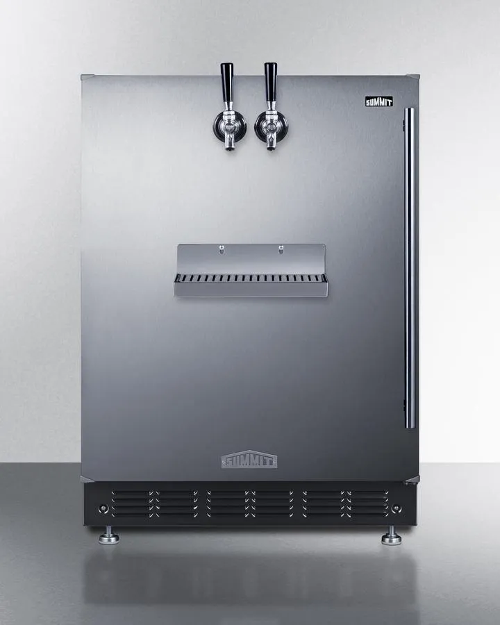 Summit SBC7BRSFRTPCFLHD 24" Wide Front Tap Built-In Cold Brew Coffee Kegerator