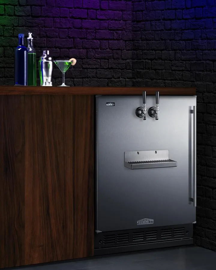 Summit SBC7BRSFRTPCFLHD 24" Wide Front Tap Built-In Cold Brew Coffee Kegerator