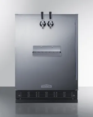 Summit SBC7BRSFRTPLHD 24" Wide Front Tap Built-In Beer Kegerator