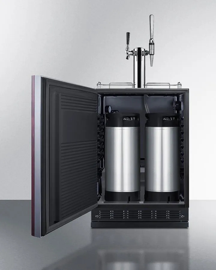 Summit SBC7BRSIFCM2LHD 24" Wide Cold Brew/Nitro Kegerator (Panel Not Included)