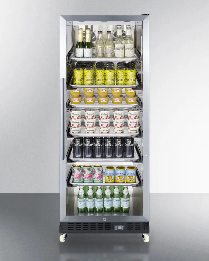 Summit SCR1156RI 24" Wide Mini Reach-In Beverage Center With Dolly