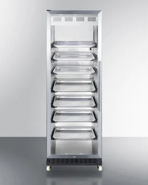 Summit SCR1401LHRICSS 24" Wide Mini Reach-In Beverage Center With Dolly