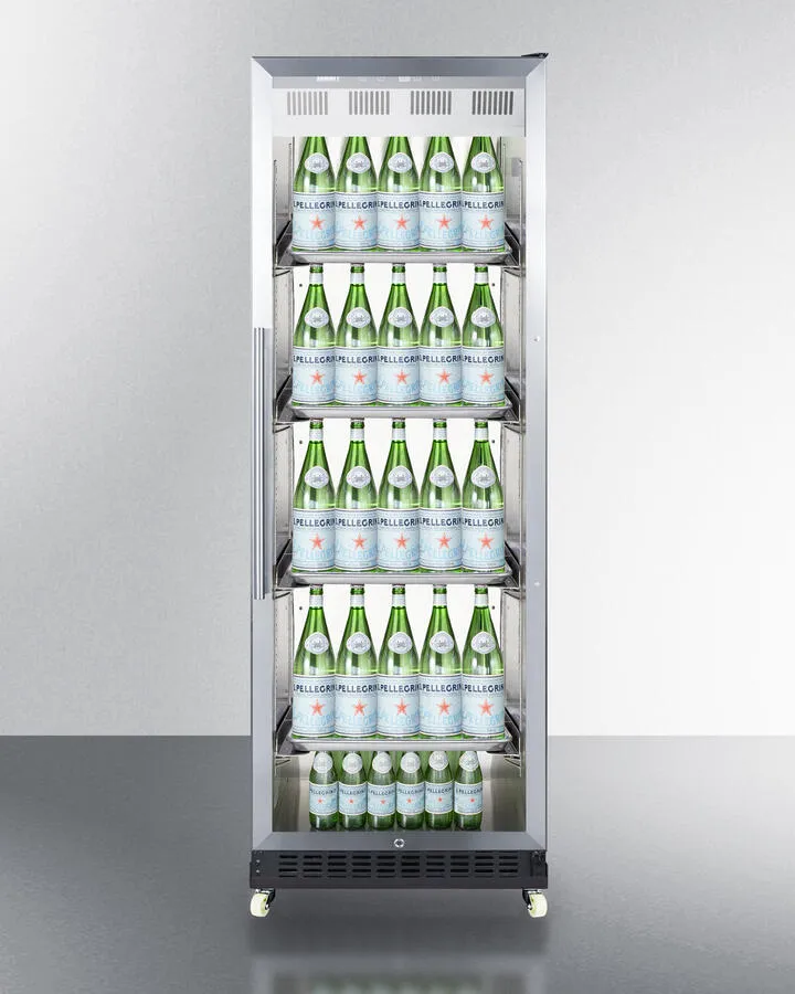 Summit SCR1401RI 24" Wide Mini Reach-In Beverage Center With Dolly