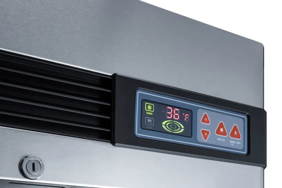Summit SCR49SSG 49 Cu.Ft. Commercial Reach-In Refrigerator In Complete Stainless Steel With Glass Doors