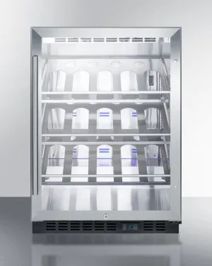 Summit SCR610BLCHCSS 24" Wide Single Zone Built-In Commercial Wine Cellar