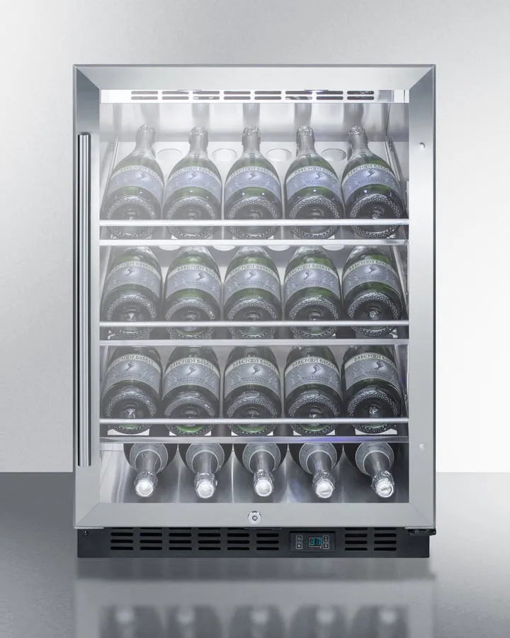 Summit SCR610BLCHCSS 24" Wide Single Zone Built-In Commercial Wine Cellar