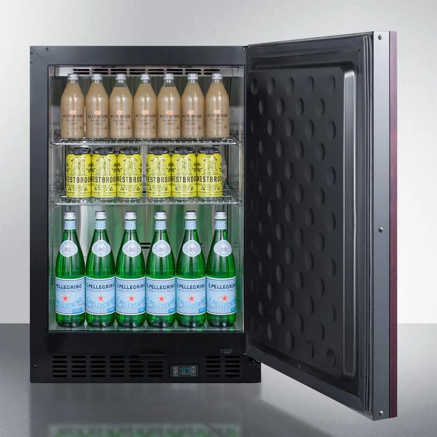 Summit SCR610BLSDV1IF 24" Wide Built-In Beverage Center (Panel Not Included)