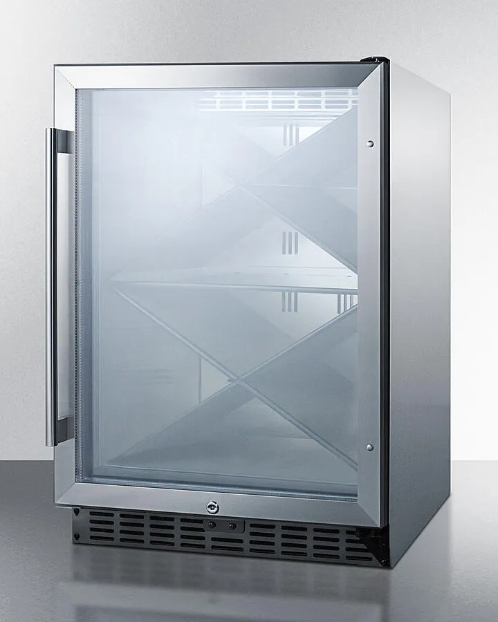 Summit SCR610BLXCSS 24" Wide Single Zone Built-In Commercial Wine Cellar
