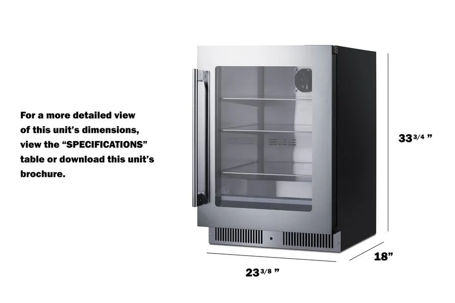 Summit SDHG2443 24" Wide Built-In Beverage Center
